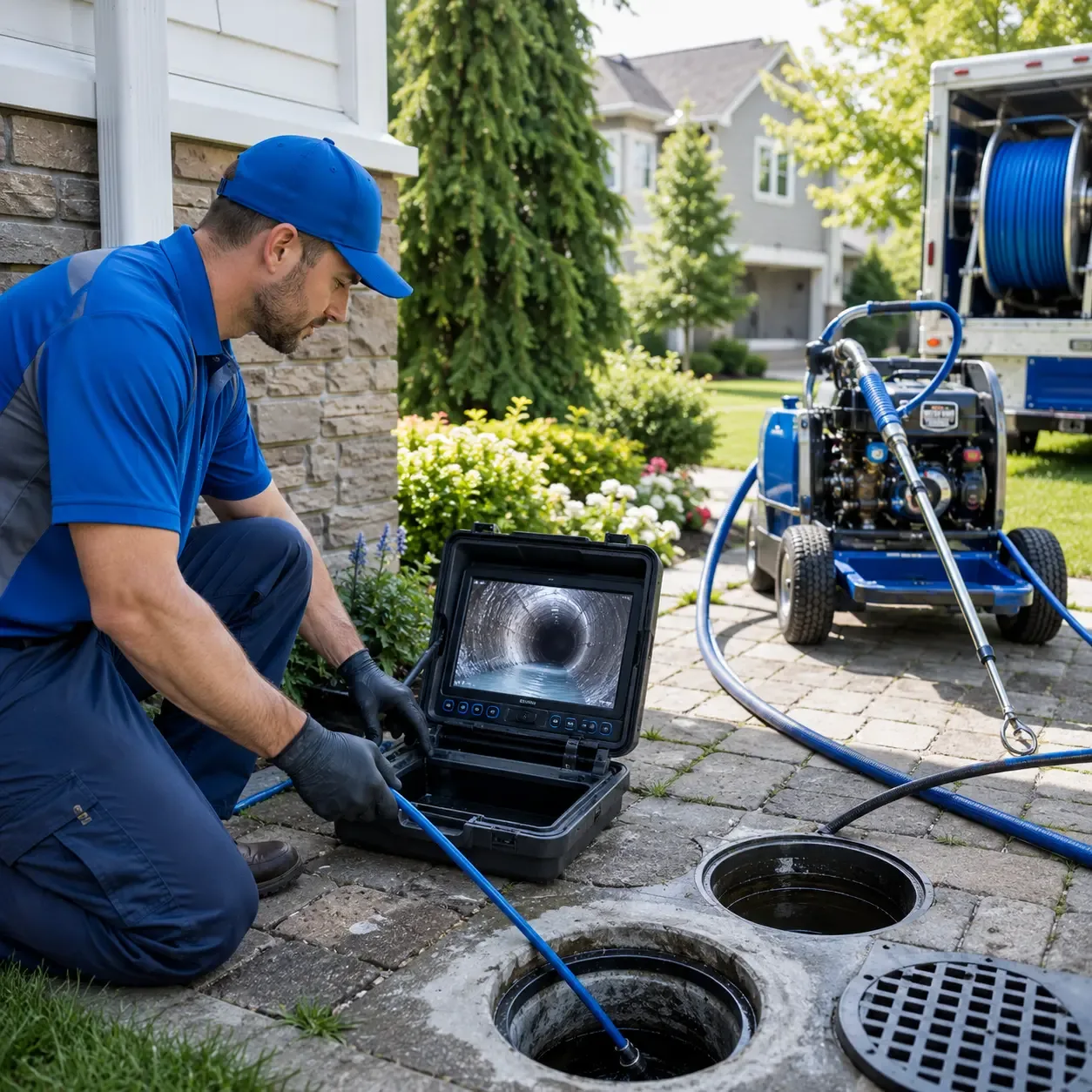 Outdoor drain cleaning professionals serving Weimar, TX